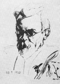 Портрет Володимира Вернадського змалюнку його доньки. 1920 р.