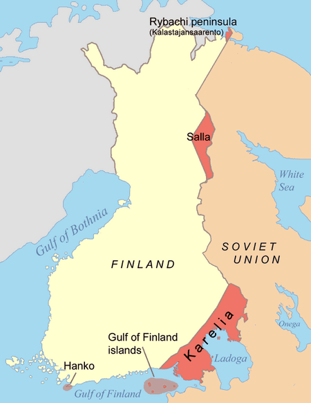 Втрачені фінські землі після завершення війни