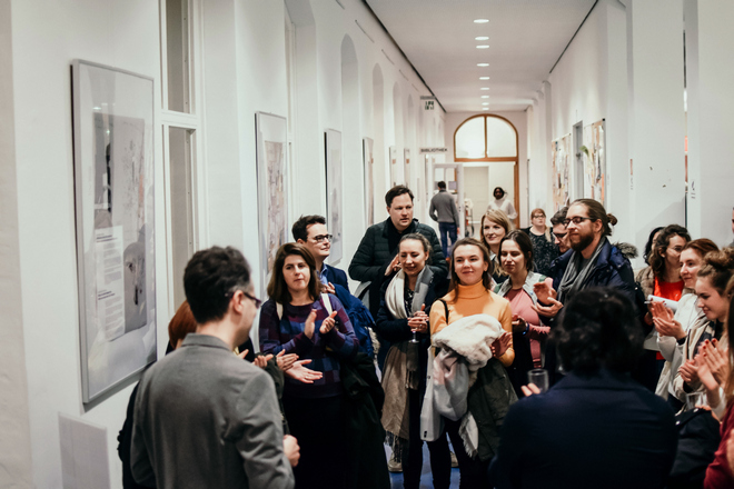 Відкриття виставки Андрія та Лії Достлієвих про Голодомор, грудень 2019 року