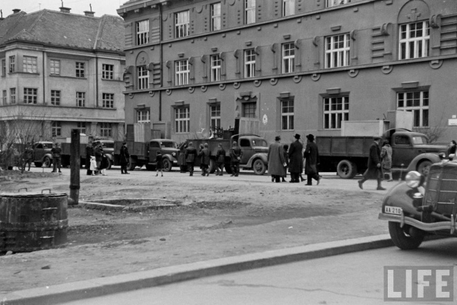 Евакуація державного майна в Ужгороді. Орієнтовно 10 листопада 1938 р.