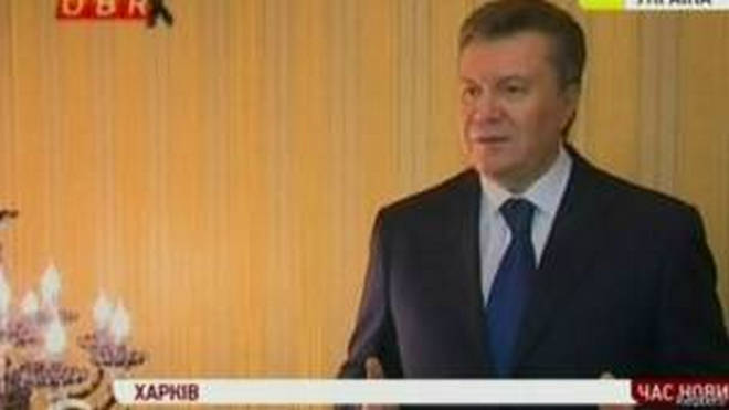 Останній раз Віктор Янукович звертався до українців у Харкові через відеоінтерв'ю в суботу