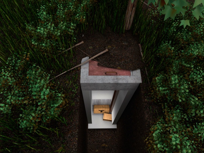 Модель того, як може виглядати вхід до підземного бункера