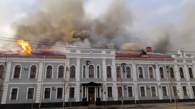 Пожежа в Управлінні СБУ у Чернігівській області 25 лютого 2022 року
