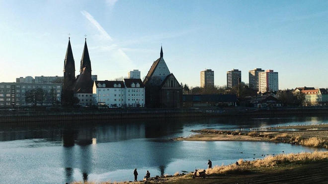 Франкфурт (вигляд із польського боку Одеру) 