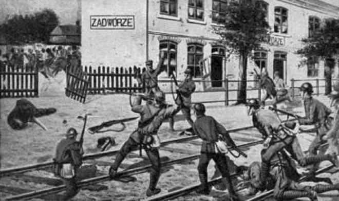 Задвір'я. 17/8 1920. Здобуття станції. Малюнок М.Іваницького