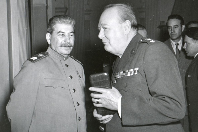 Йосип Сталін і Вінстон Черчилль в Ялті