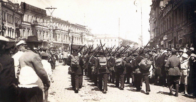Моряки Пінської флотилії у Києві, травень 1920 року