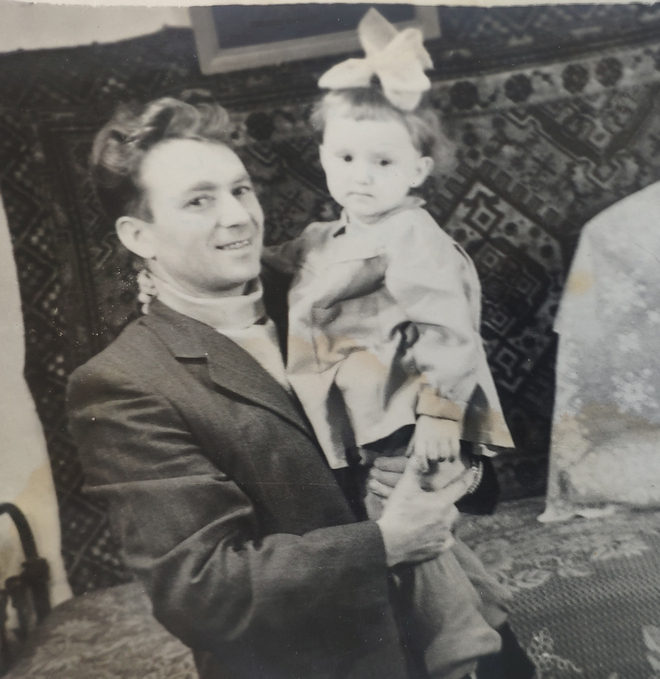 З донькою Колима, 1962 р.
