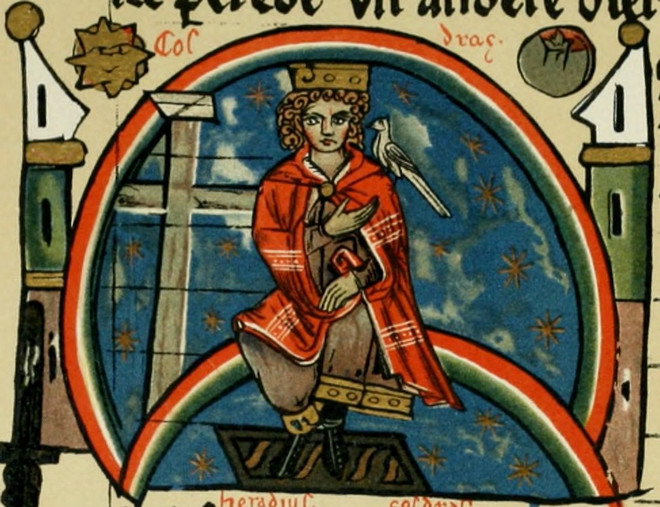 Хосров II. Малюнок в Саксонській хрониці