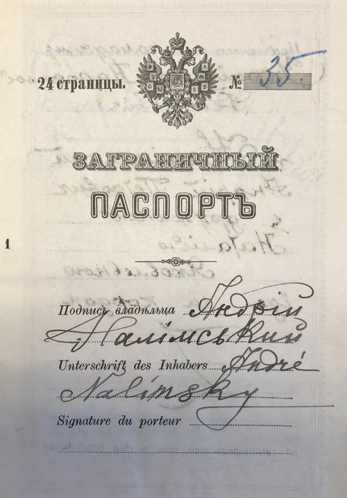 Закордонний паспорт Андрія Налимського
