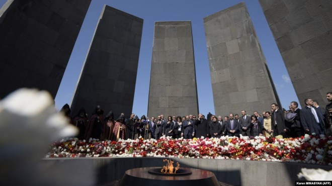 Вшанування пам'яті жертв геноциду вірмен у Єревані, квітень 2019 року